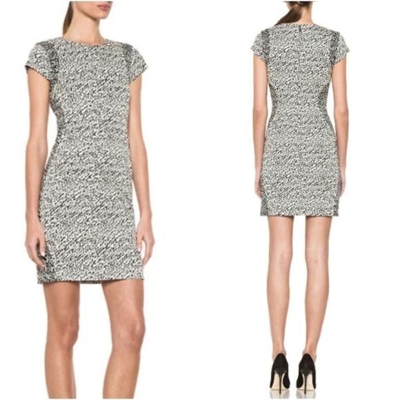 Diane Von Furstenberg "Pele" Snake Jacquard Mini Dress - Picture 1 of 10